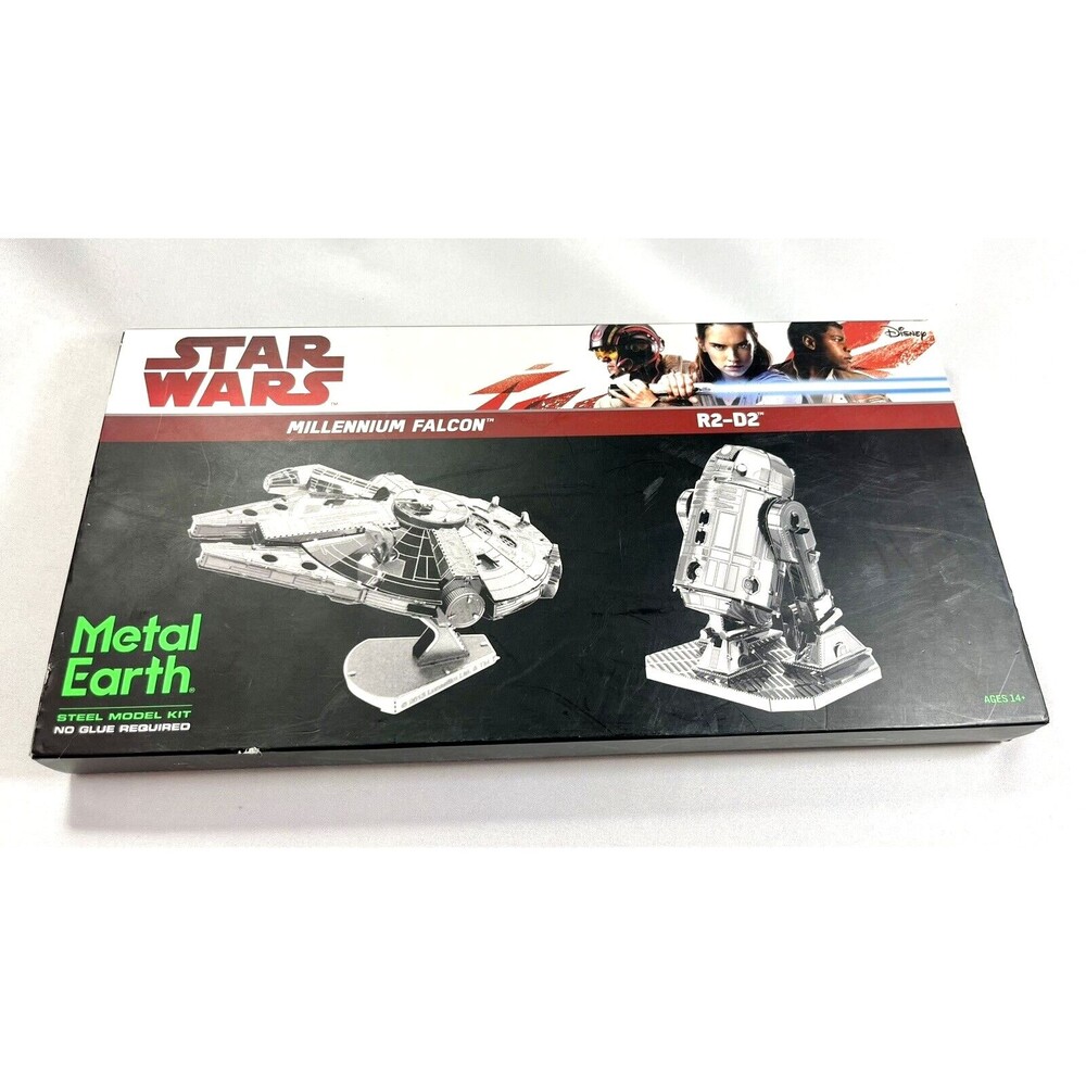 Fascinations Metal Earth Millennium Falcon & R2-D2 3D Metal Model Kit New Sealed